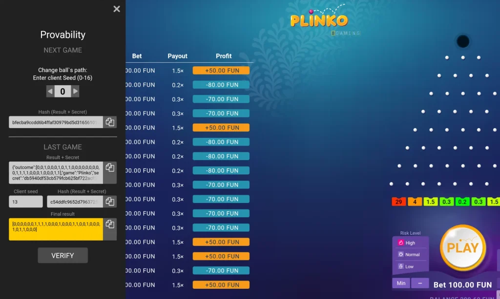 Plinko Casino Game